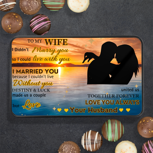 Personalized "I Married You" Keepsake Tin w/ Chocolates