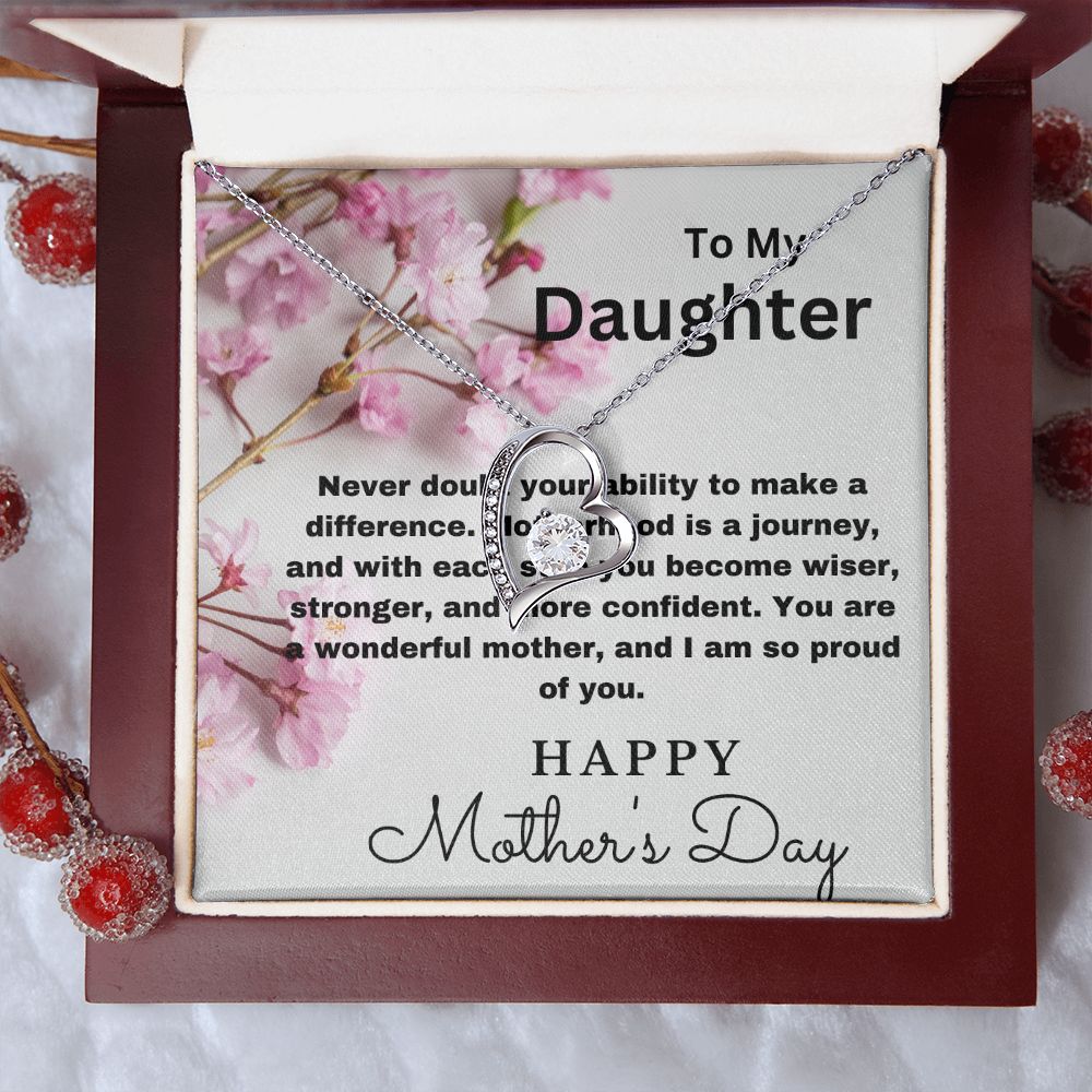 To Daughter-Never Doubt-Forever Love Necklace