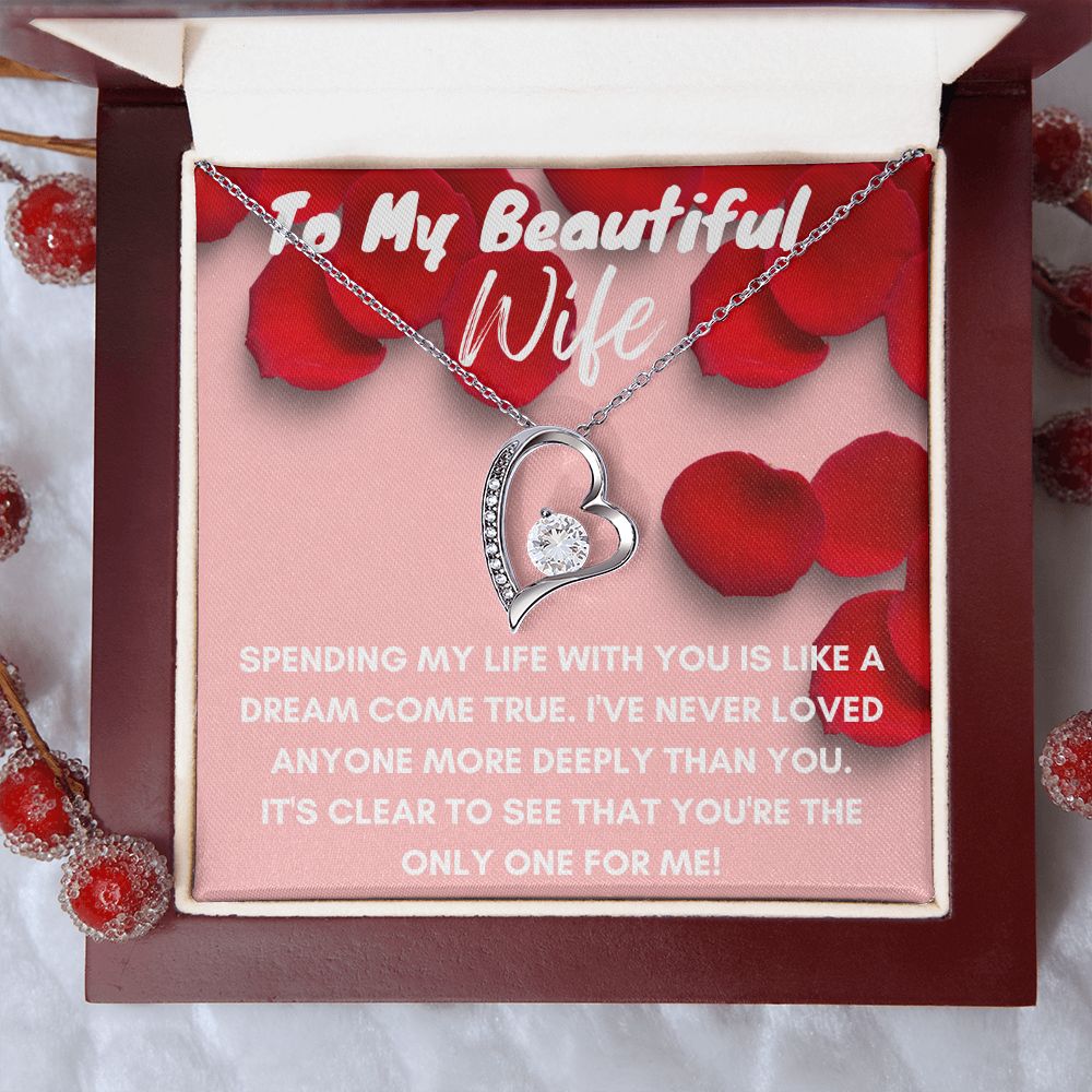 To My Beautiful Wife-Forever Love Necklace