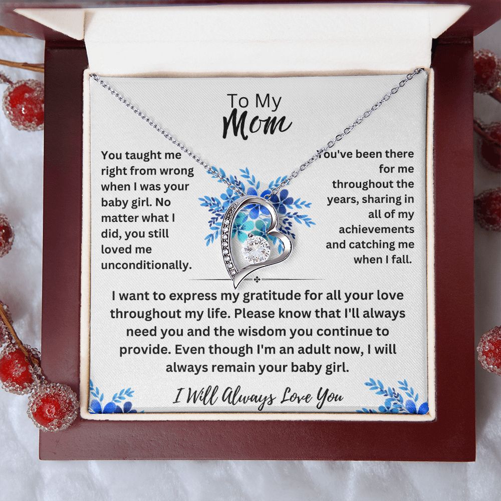 to Mom- Expressing Gratitude-Forever Love Necklace