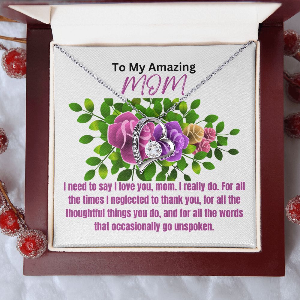 Forever Love Necklace-I Love You Mom