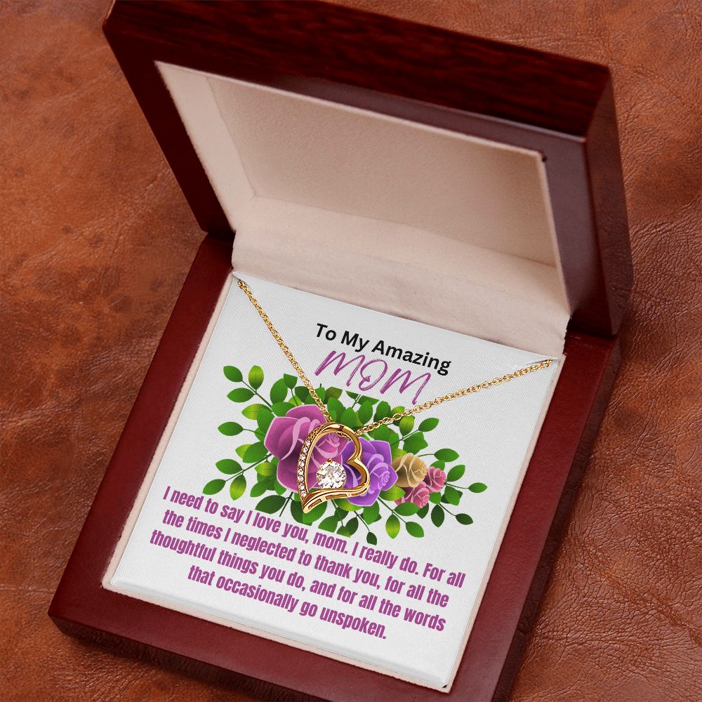 Forever Love Necklace-I Love You Mom