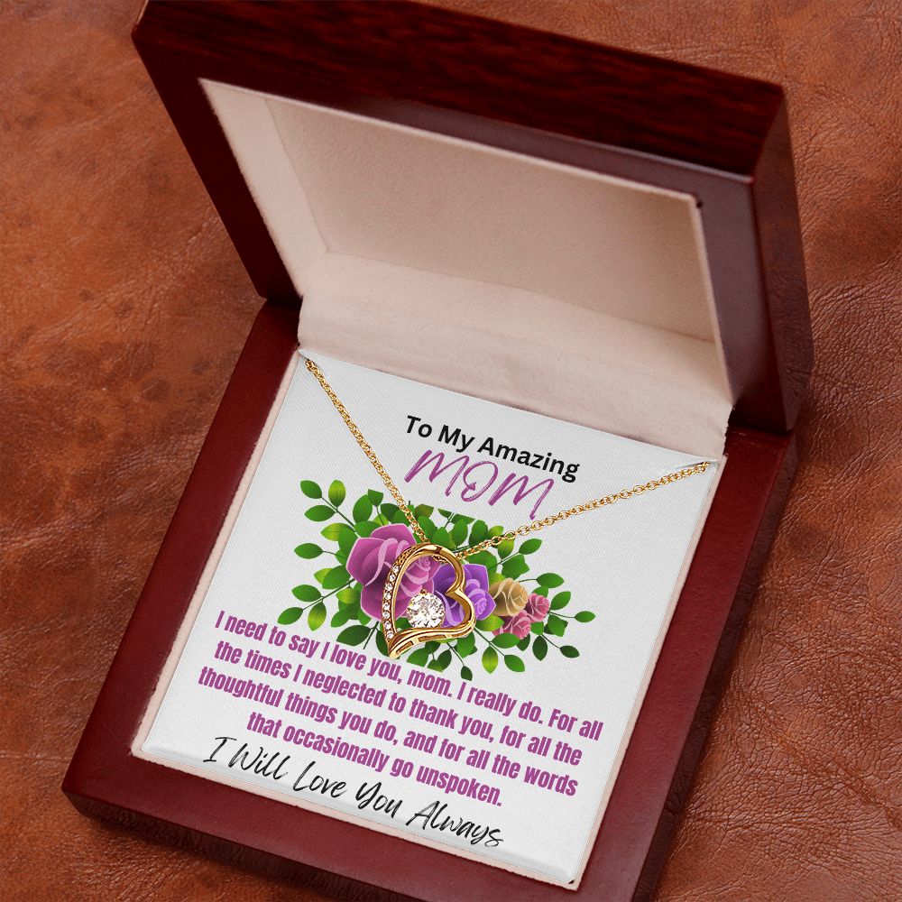To Mom-I Need to Say-Forever Love Necklace