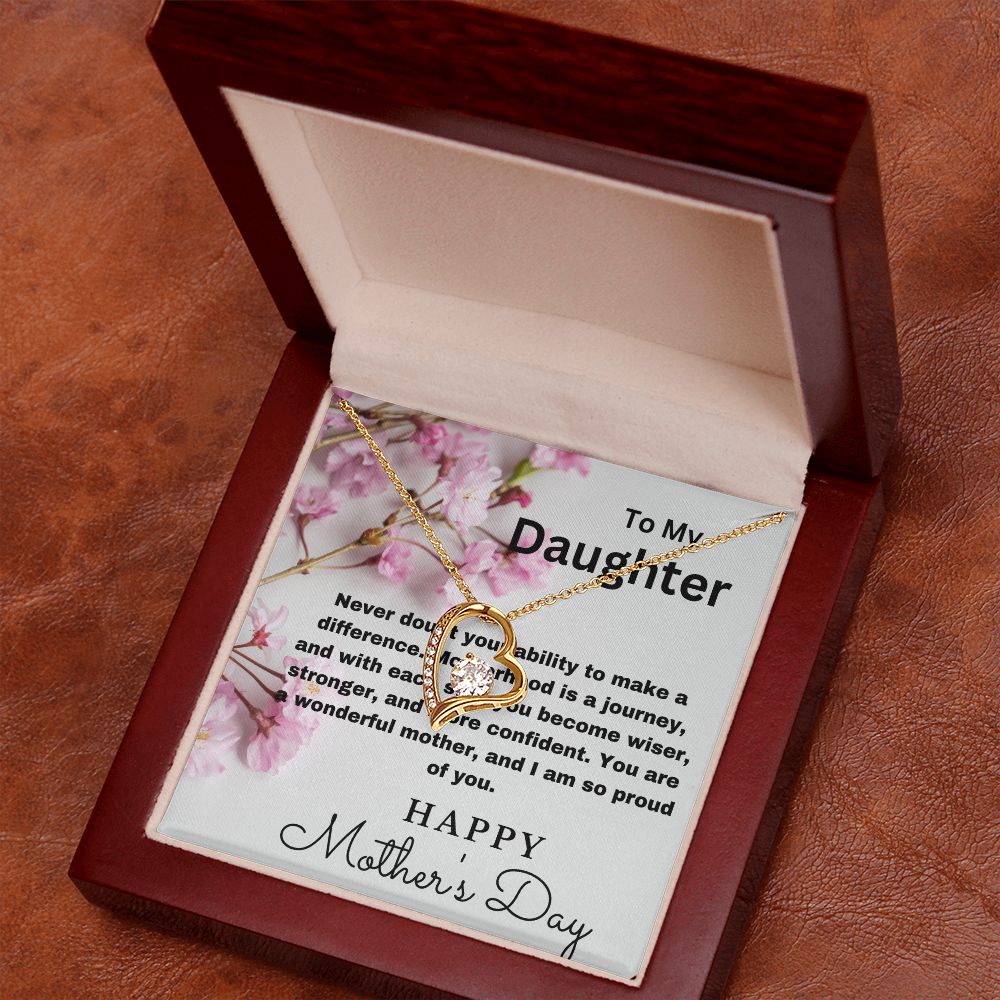 To Daughter-Never Doubt-Forever Love Necklace