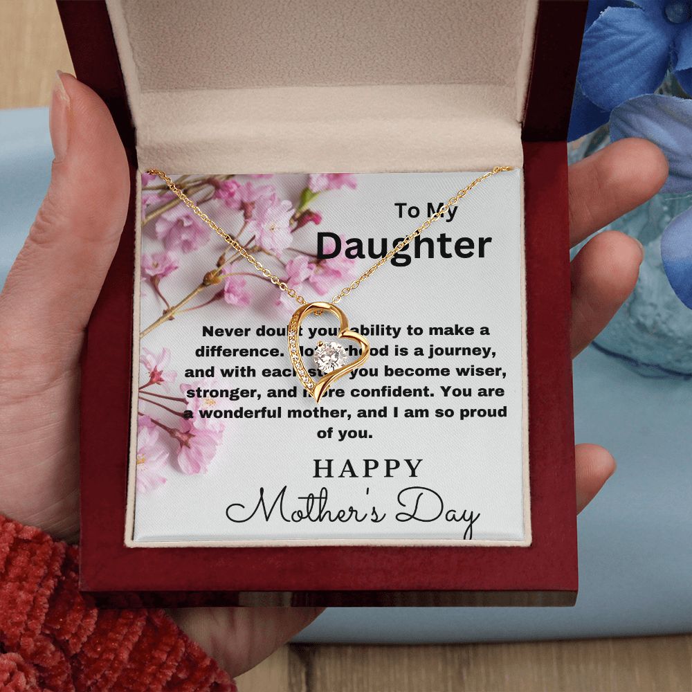 To Daughter-Never Doubt-Forever Love Necklace