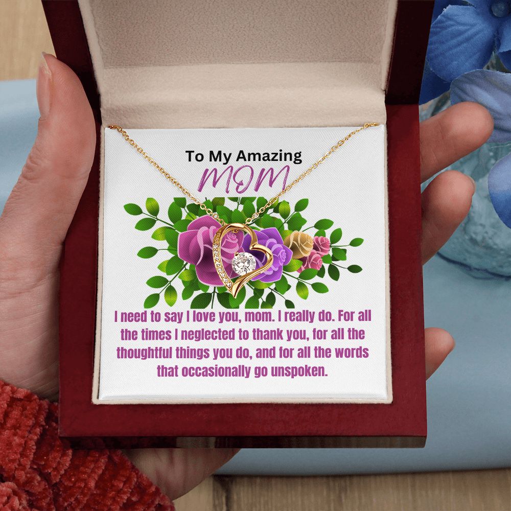 Forever Love Necklace-I Love You Mom