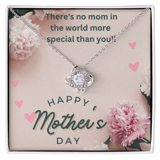 No Mom More Special-Love Knot Necklace