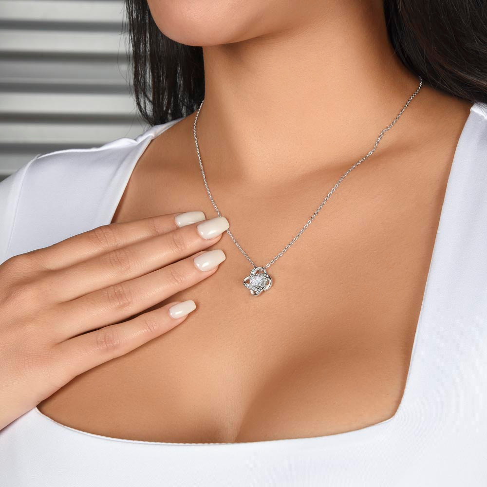 To Mom-Expressing Gratitude-Love Knot Necklace