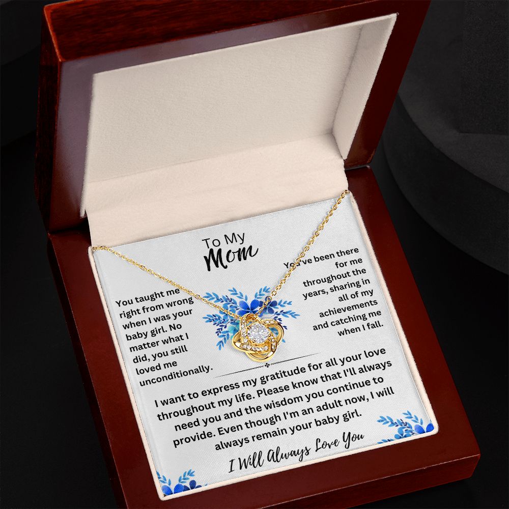 To Mom-Expressing Gratitude-Love Knot Necklace