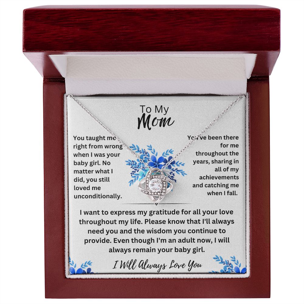 To Mom-Expressing Gratitude-Love Knot Necklace