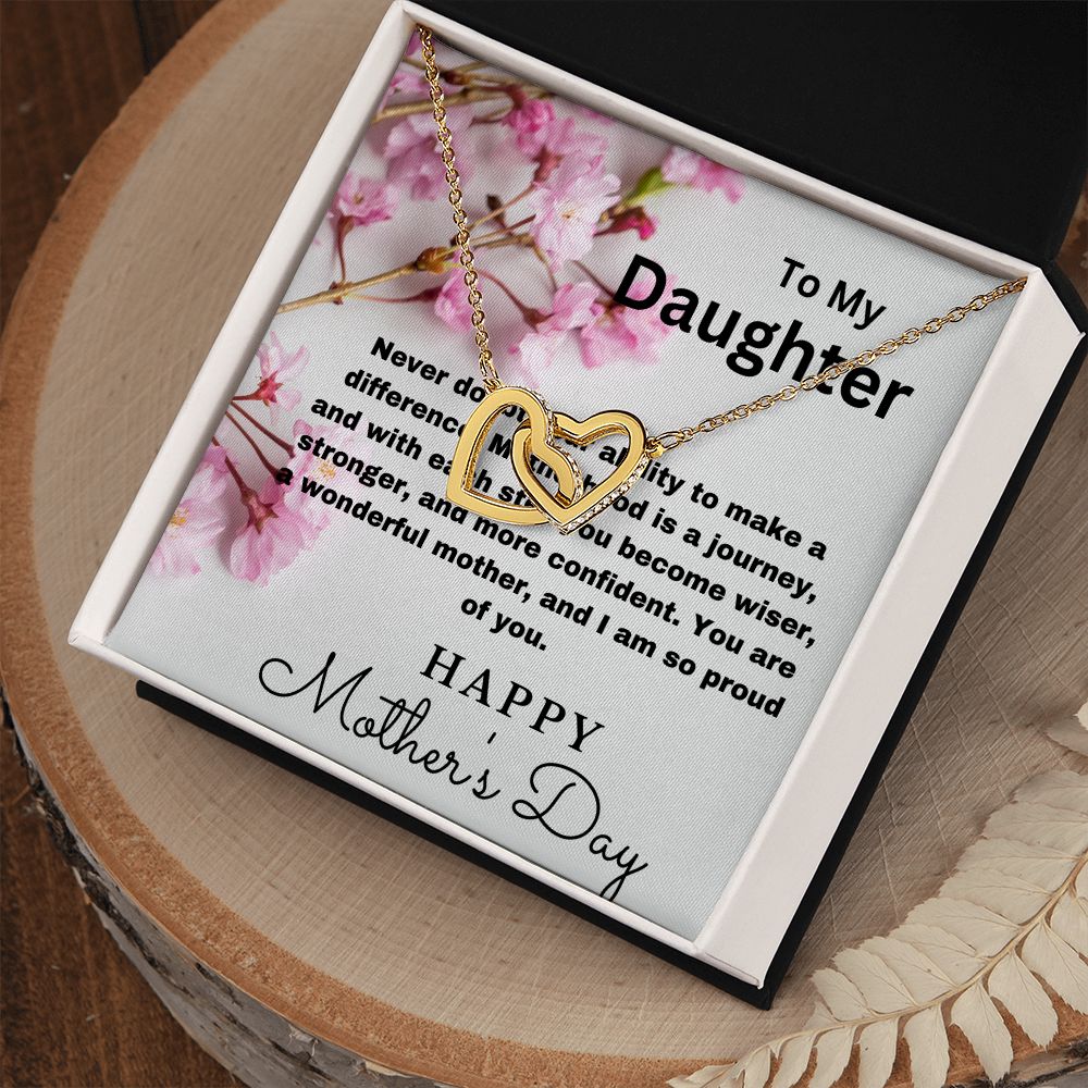 To Daughter-Never Doubt- Interlocking Hearts