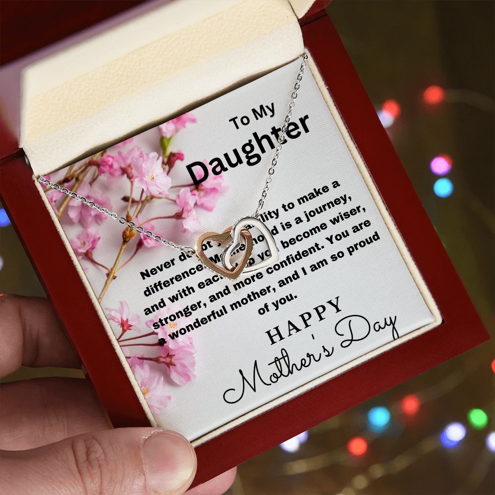 To Daughter-Never Doubt- Interlocking Hearts
