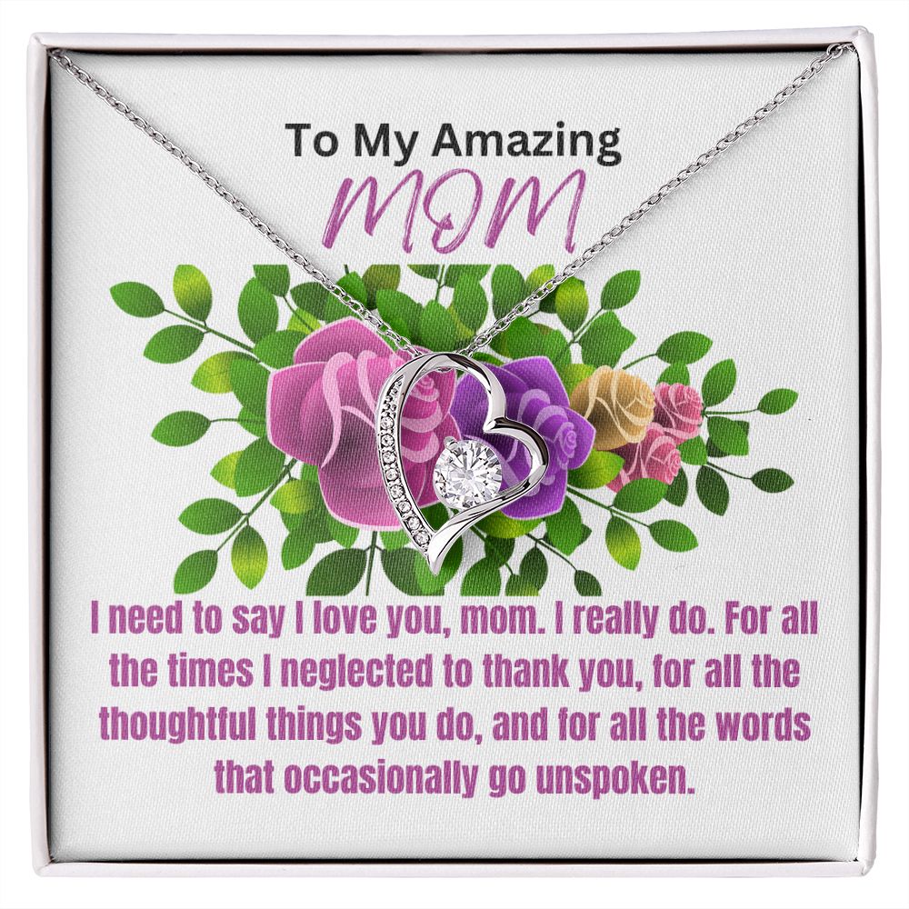 Forever Love Necklace-I Love You Mom