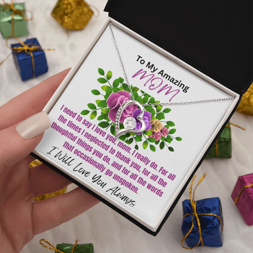 To Mom-I Need to Say-Forever Love Necklace
