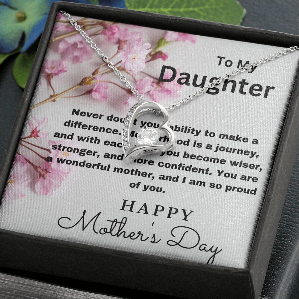 To Daughter-Never Doubt-Forever Love Necklace