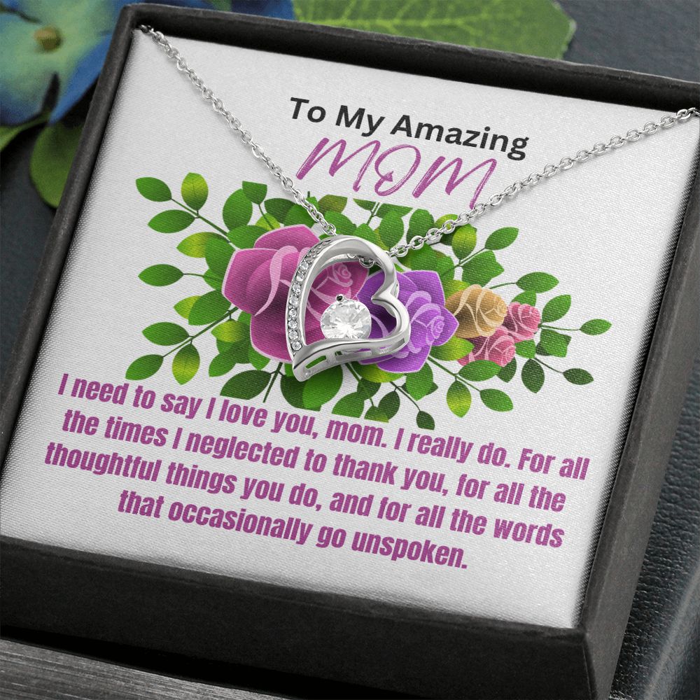 Forever Love Necklace-I Love You Mom