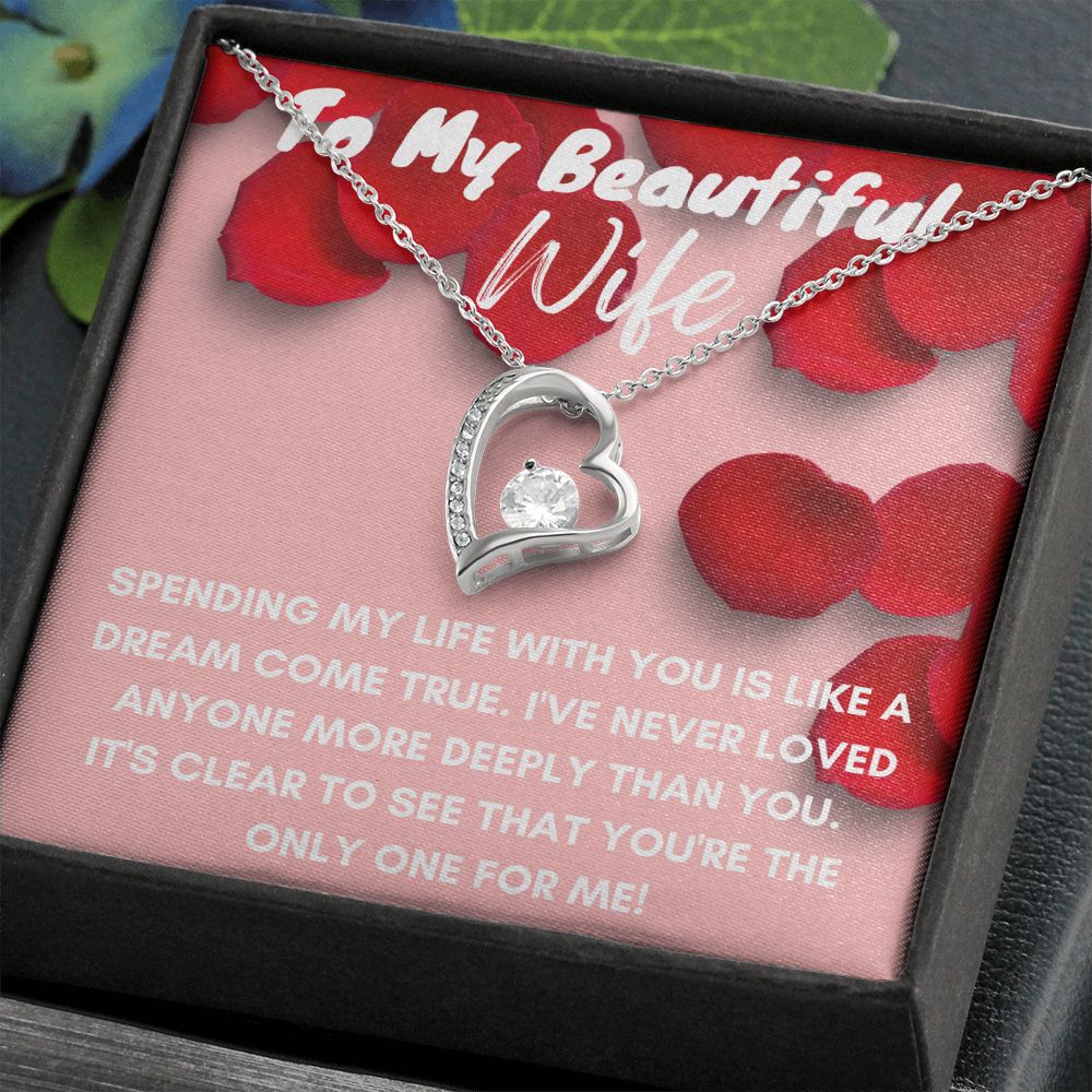 To My Beautiful Wife-Forever Love Necklace