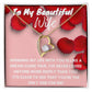 To My Beautiful Wife-Forever Love Necklace