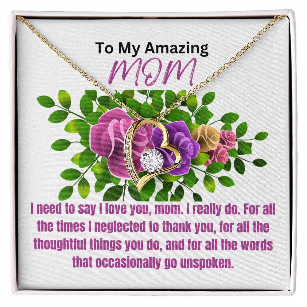 Forever Love Necklace-I Love You Mom