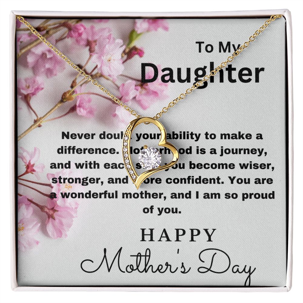 To Daughter-Never Doubt-Forever Love Necklace