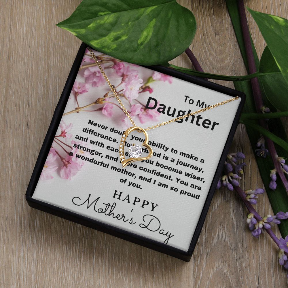 To Daughter-Never Doubt-Forever Love Necklace