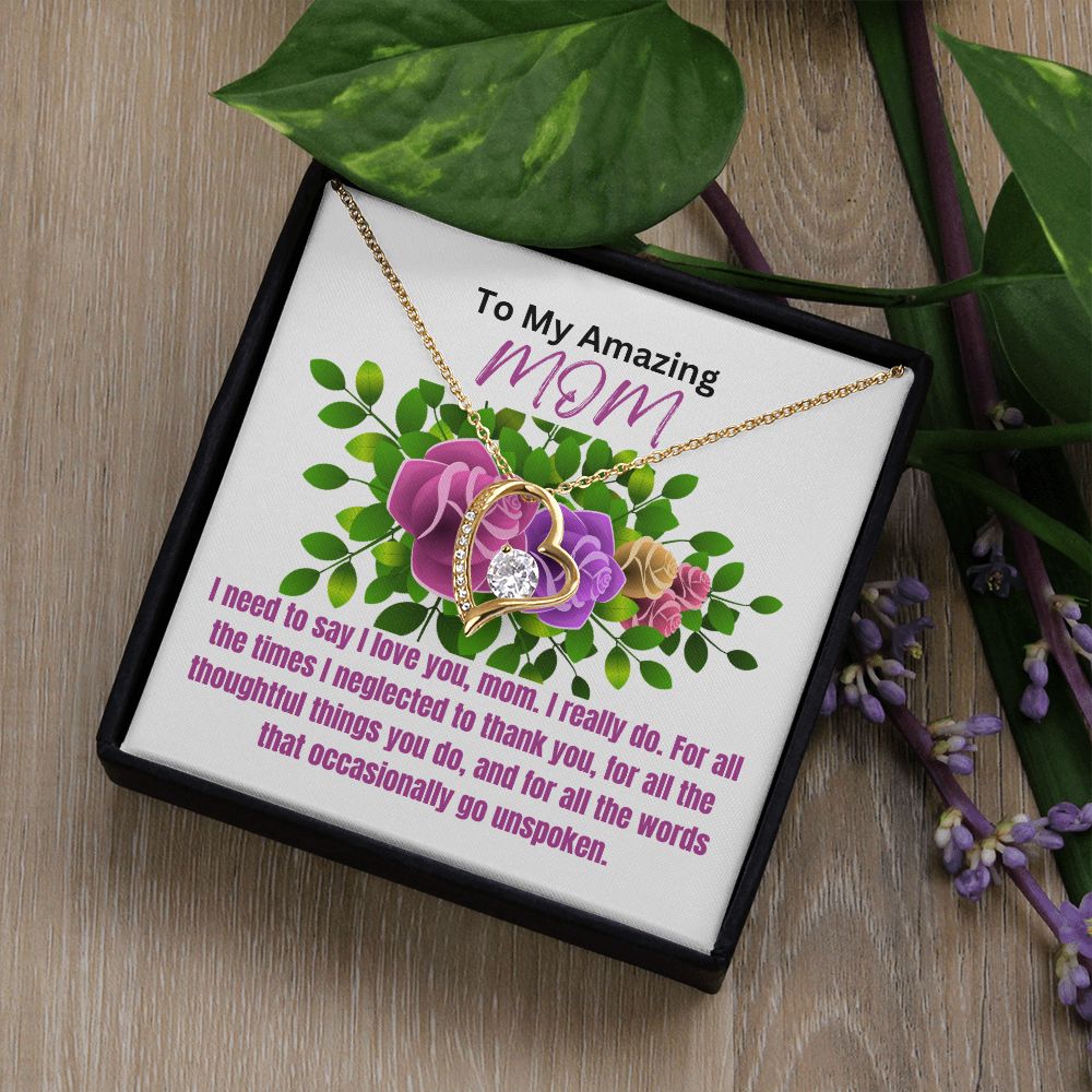 Forever Love Necklace-I Love You Mom