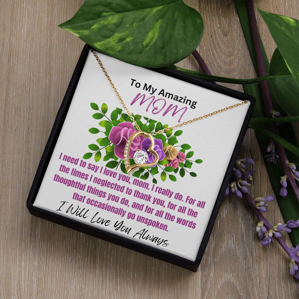 To Mom-I Need to Say-Forever Love Necklace