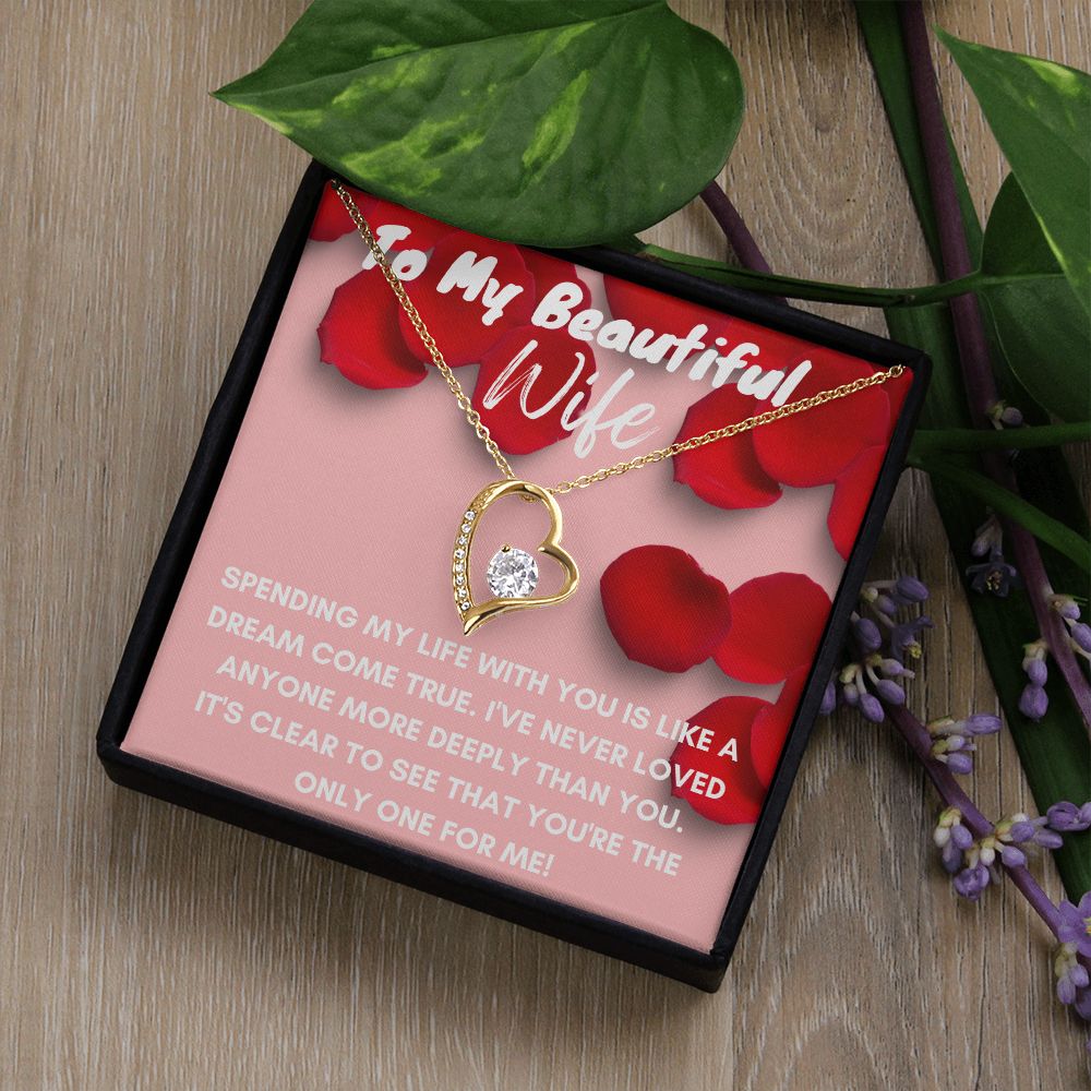 To My Beautiful Wife-Forever Love Necklace