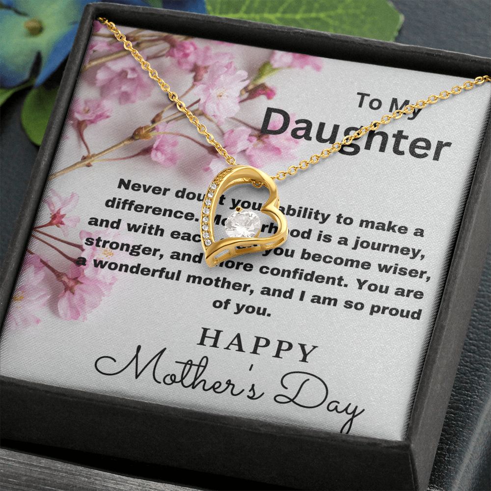 To Daughter-Never Doubt-Forever Love Necklace