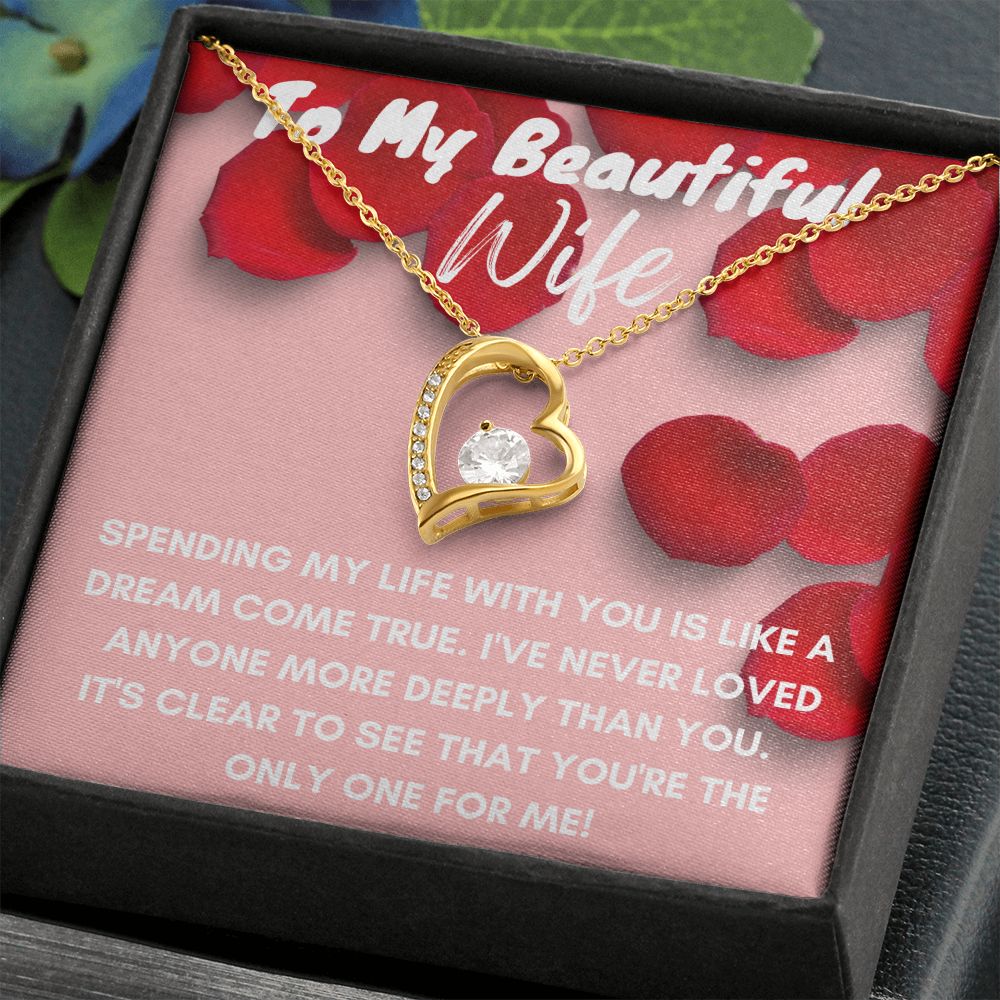 To My Beautiful Wife-Forever Love Necklace