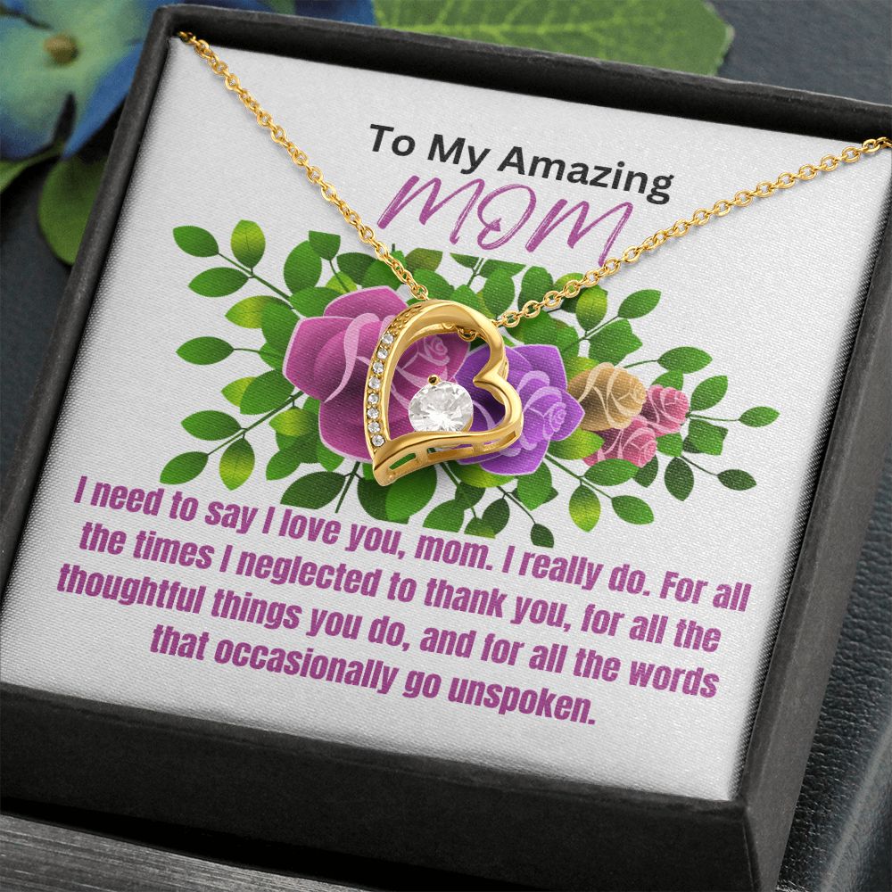 Forever Love Necklace-I Love You Mom